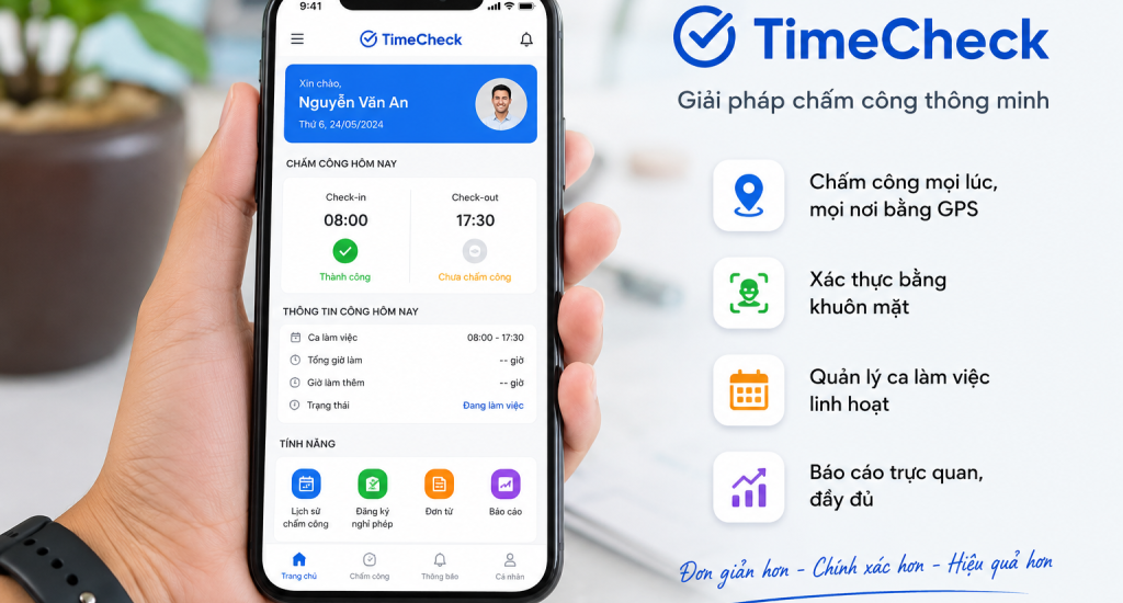App chấm công miễn phí cho doanh nghiệp