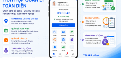 App chấm công miễn phí dành cho startup giúp tối ưu quản lý nhân sự