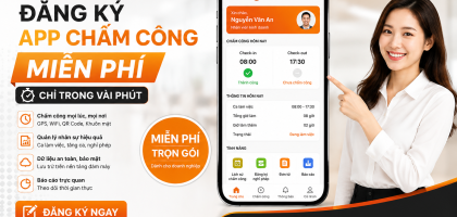 Đăng ký app chấm công miễn phí chỉ trong vài phút với TimeCheck