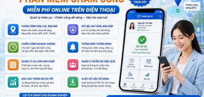 Phần mềm chấm công miễn phí online trên điện thoại